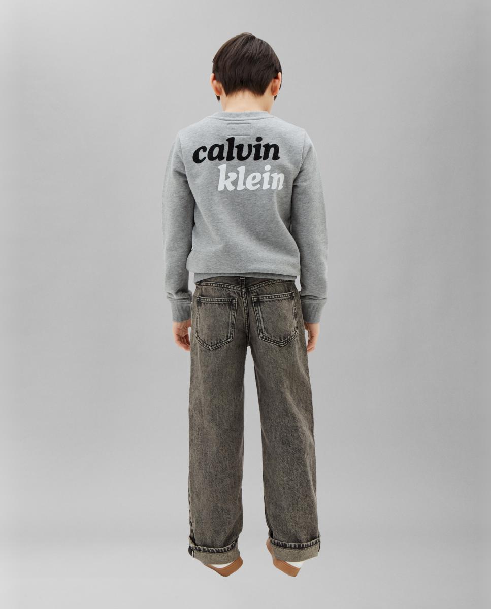 Sweatshirt com Estampado Gráfico Calvin Klein Cinzento-2