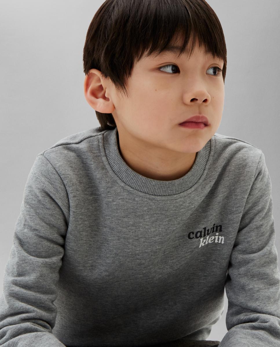 Sweatshirt com Estampado Gráfico Calvin Klein Cinzento-3