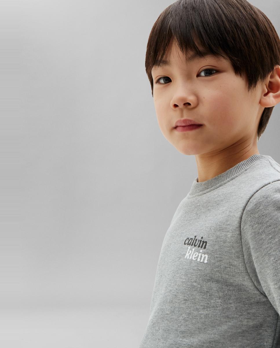 Sweatshirt com Estampado Gráfico Calvin Klein Cinzento-4