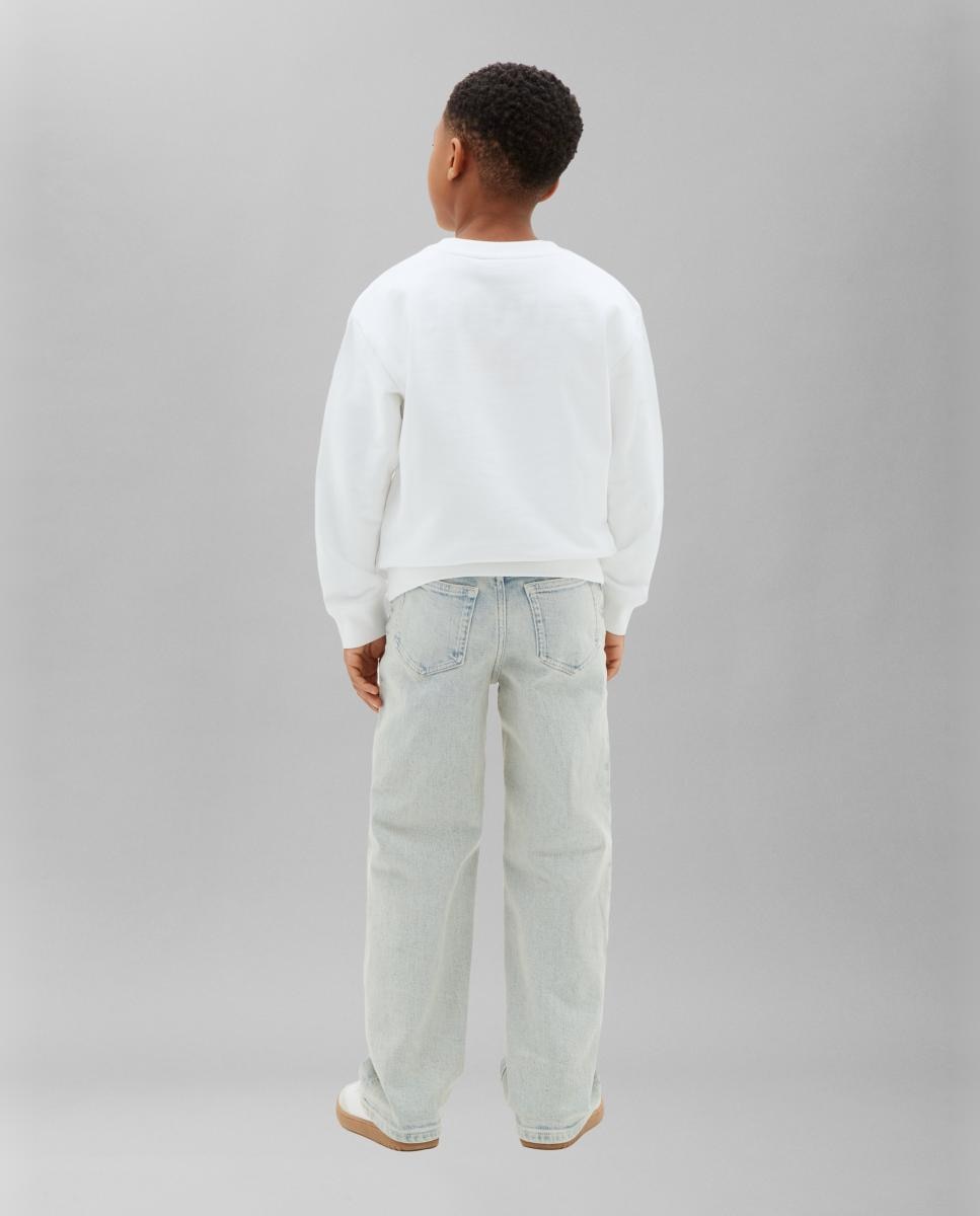 Sweatshirt com Estampado Gráfico Calvin Klein Branco-2