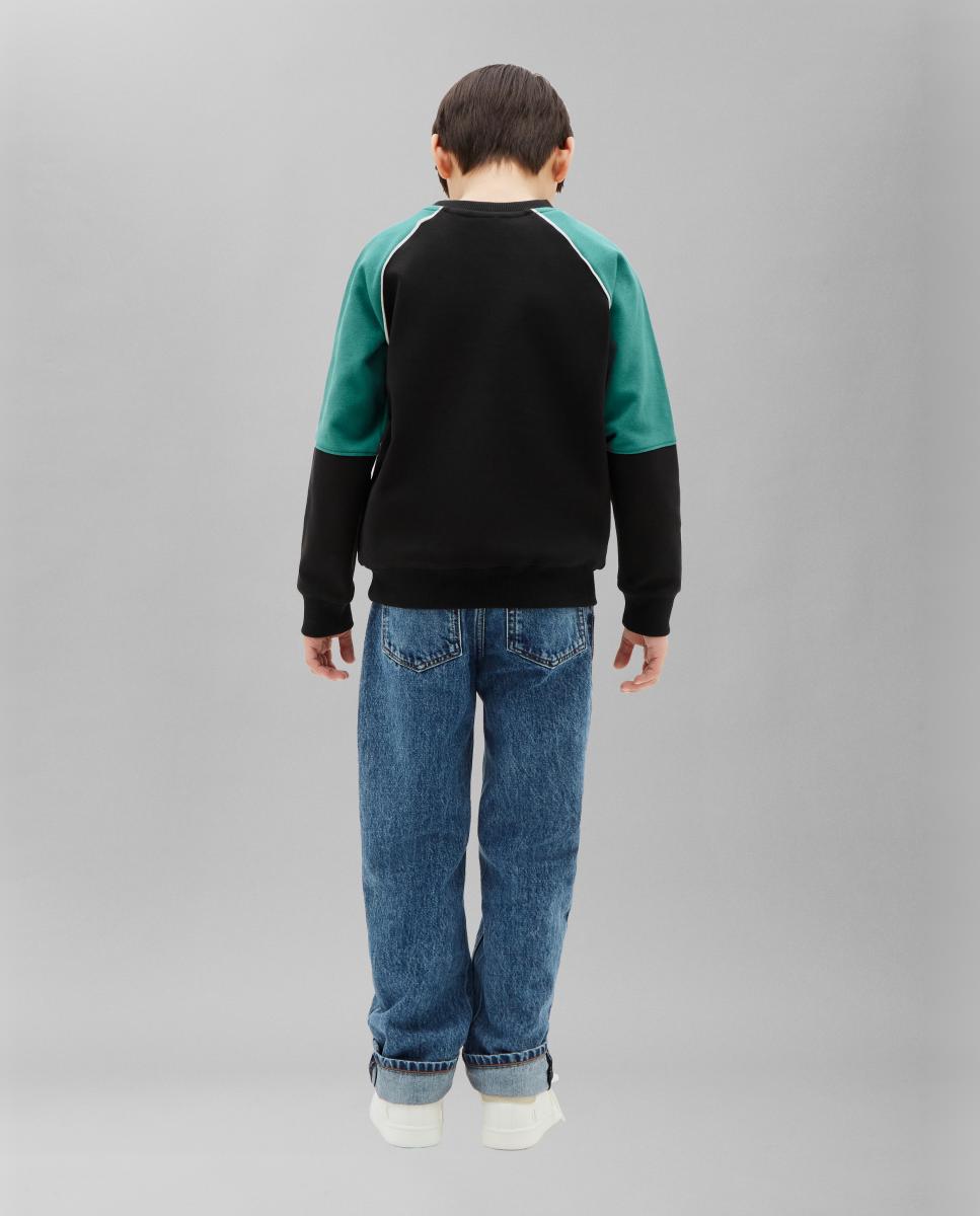 Sweatshirt com Contraste Preto-2