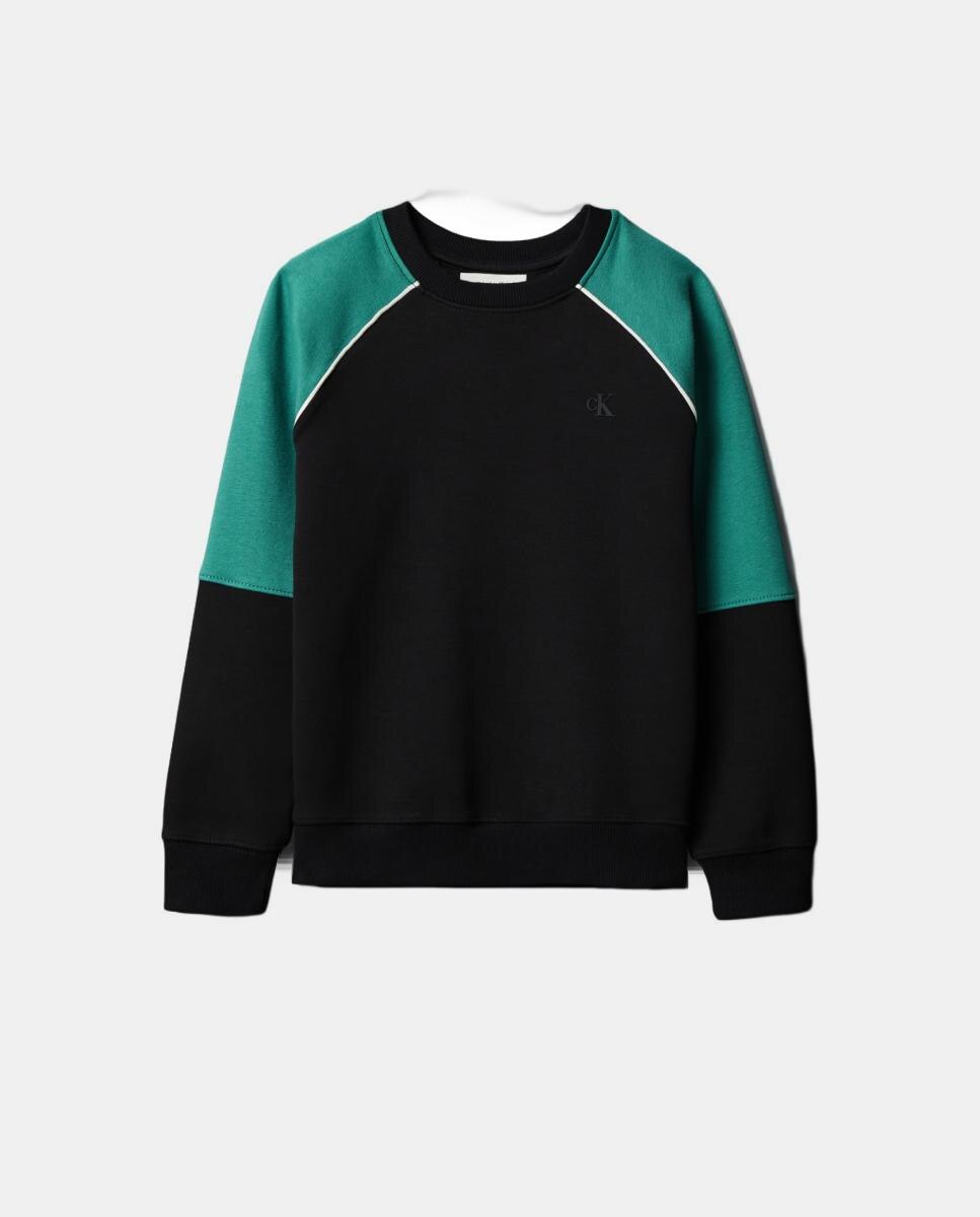 Sweatshirt com Contraste Preto-5