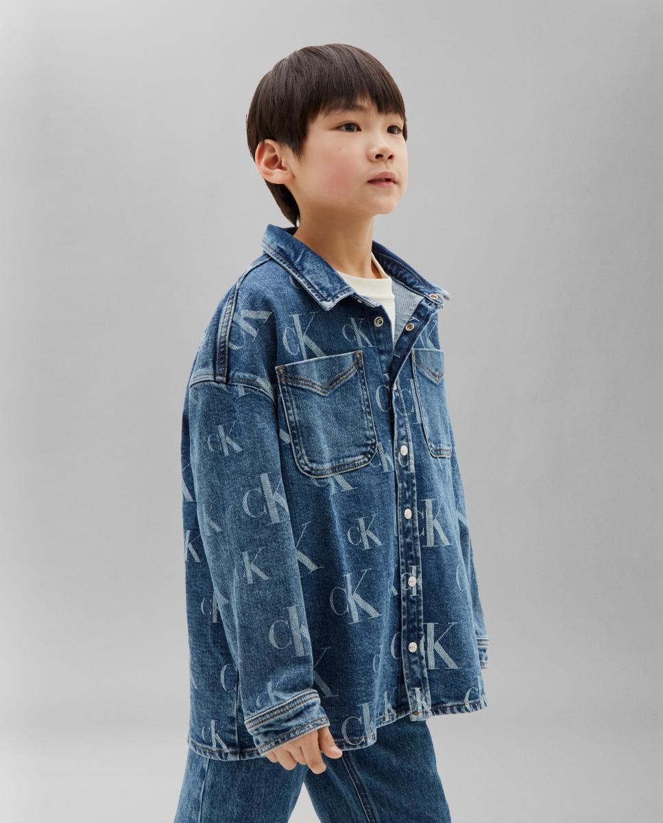 Sobrecamisa com Estampado Calvin Klein Azul-3