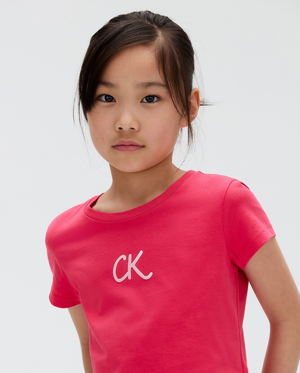 T-shirt com Logótipo Glitter Vermelho-2