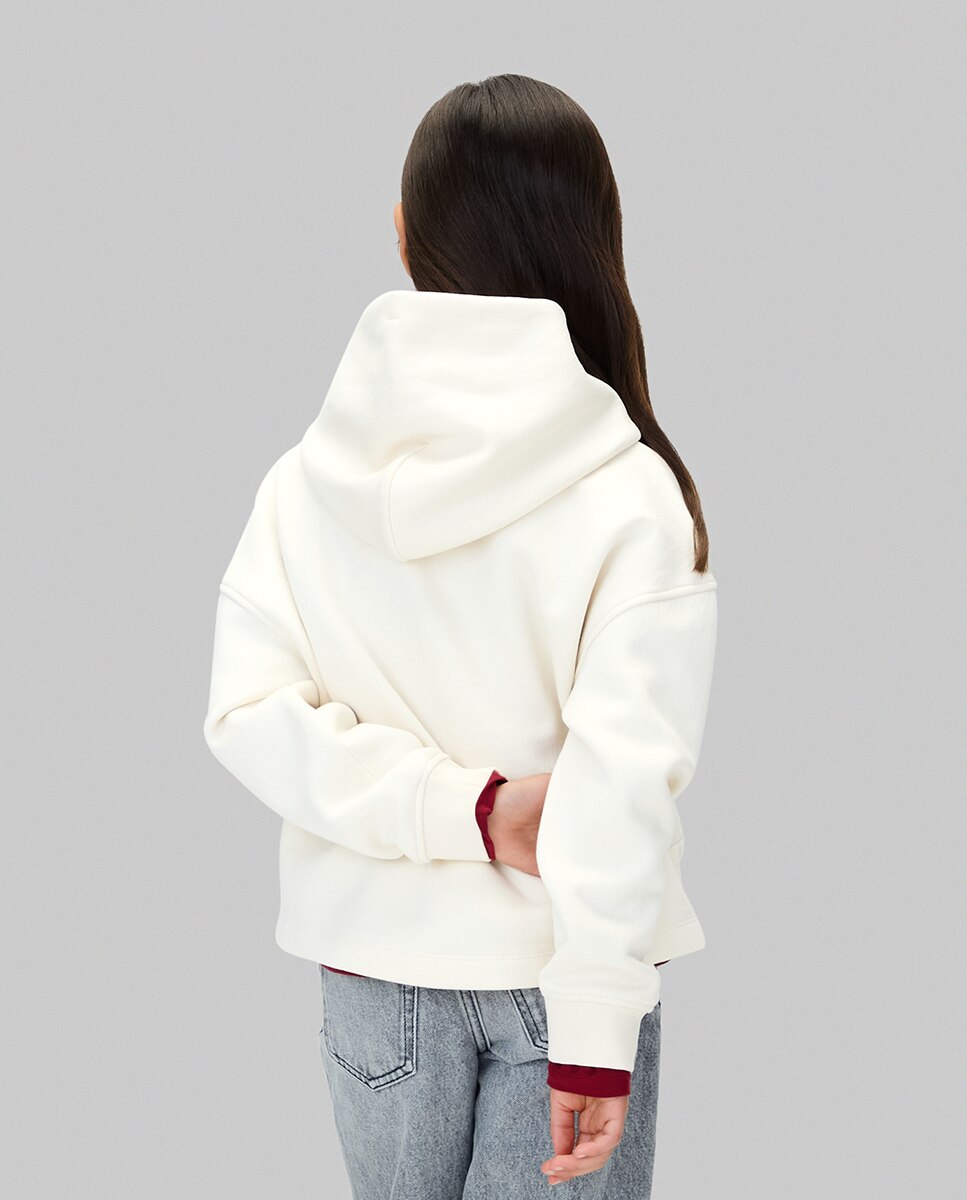 Sweatshirt com Capuz e Logótipo de Glitter Calvin Klein Cinzento-2