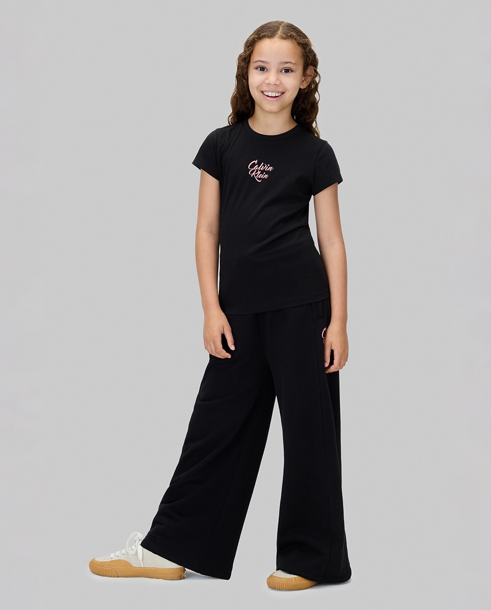 T-shirt com Ilustração de Lettering Preto-3