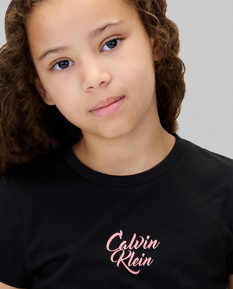 T-shirt com Ilustração de Lettering Preto-4