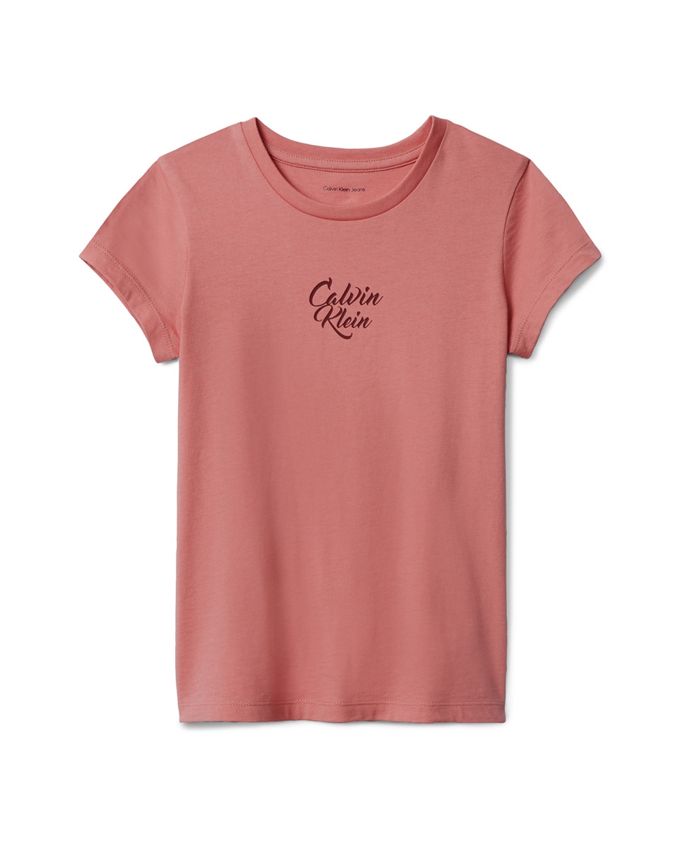 T-shirt com Ilustração de Lettering Rosa-6