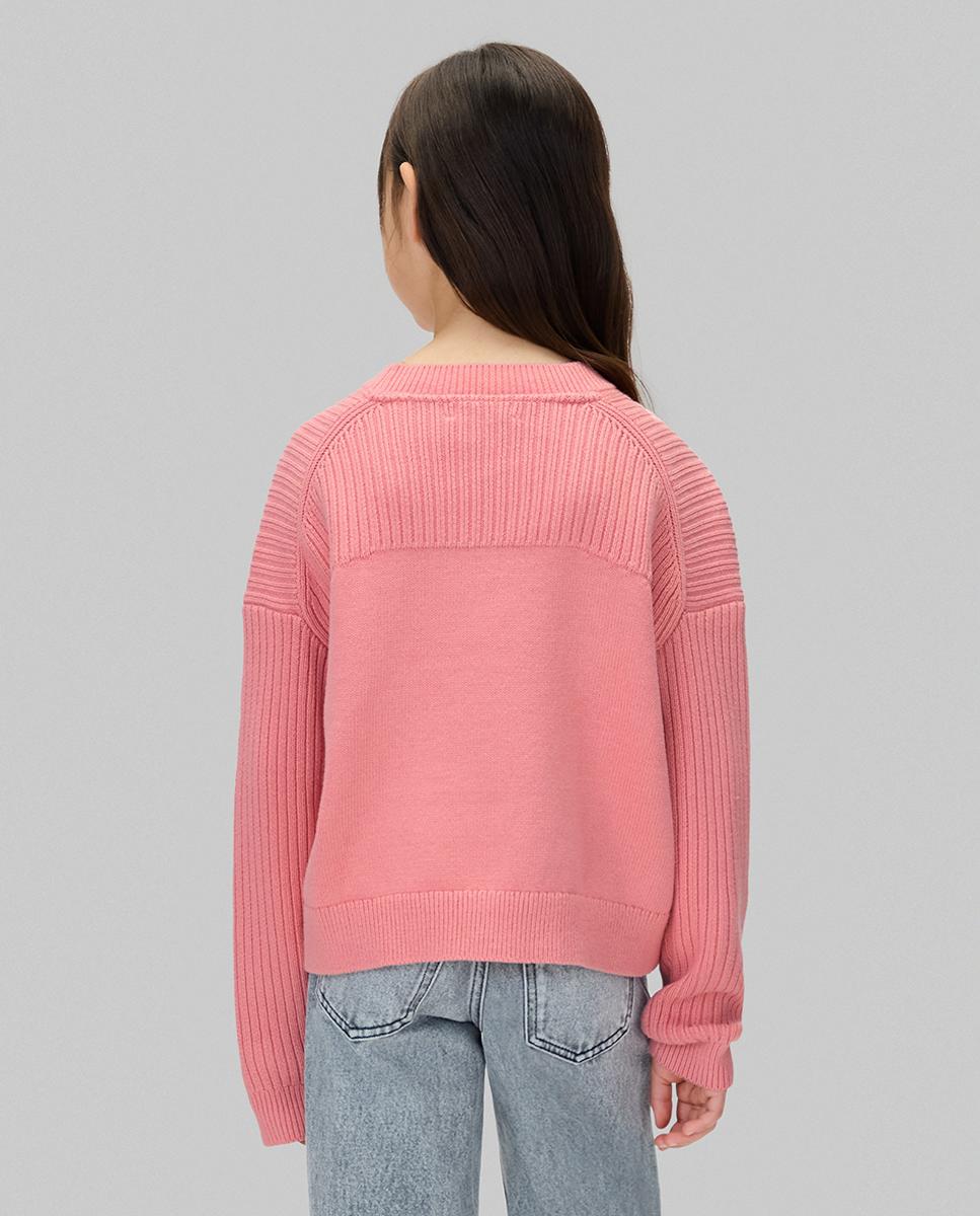 Jersey de niña con monograma CK - Calvin Klein - Rosa Rosa-2