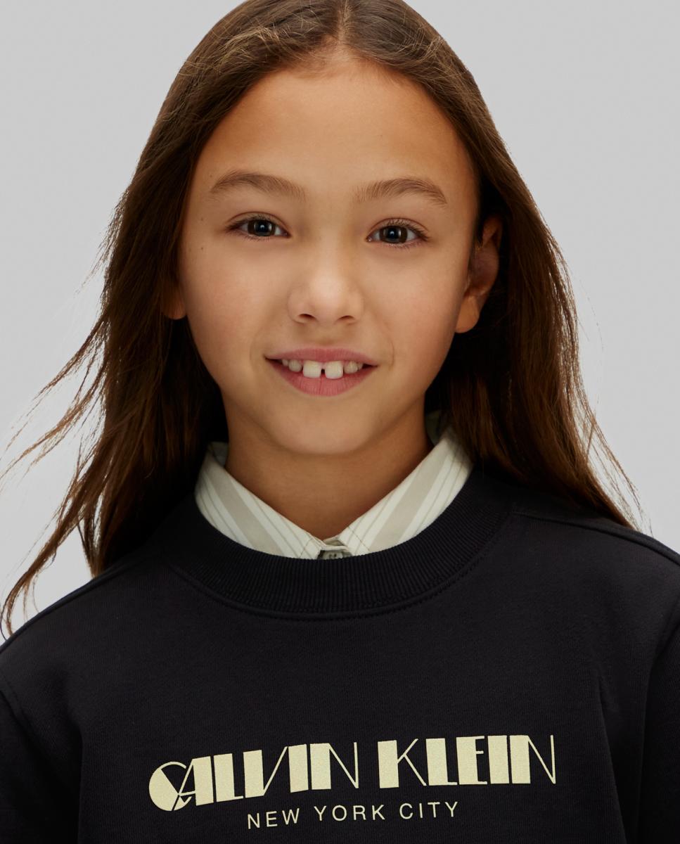 Sweatshirt com Ilustração Calvin Klein Preto-5