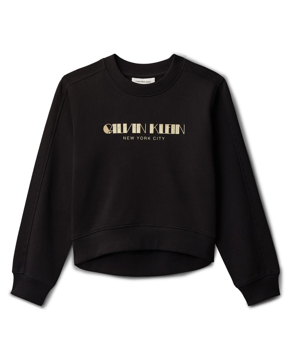 Sweatshirt com Ilustração Calvin Klein Preto-7