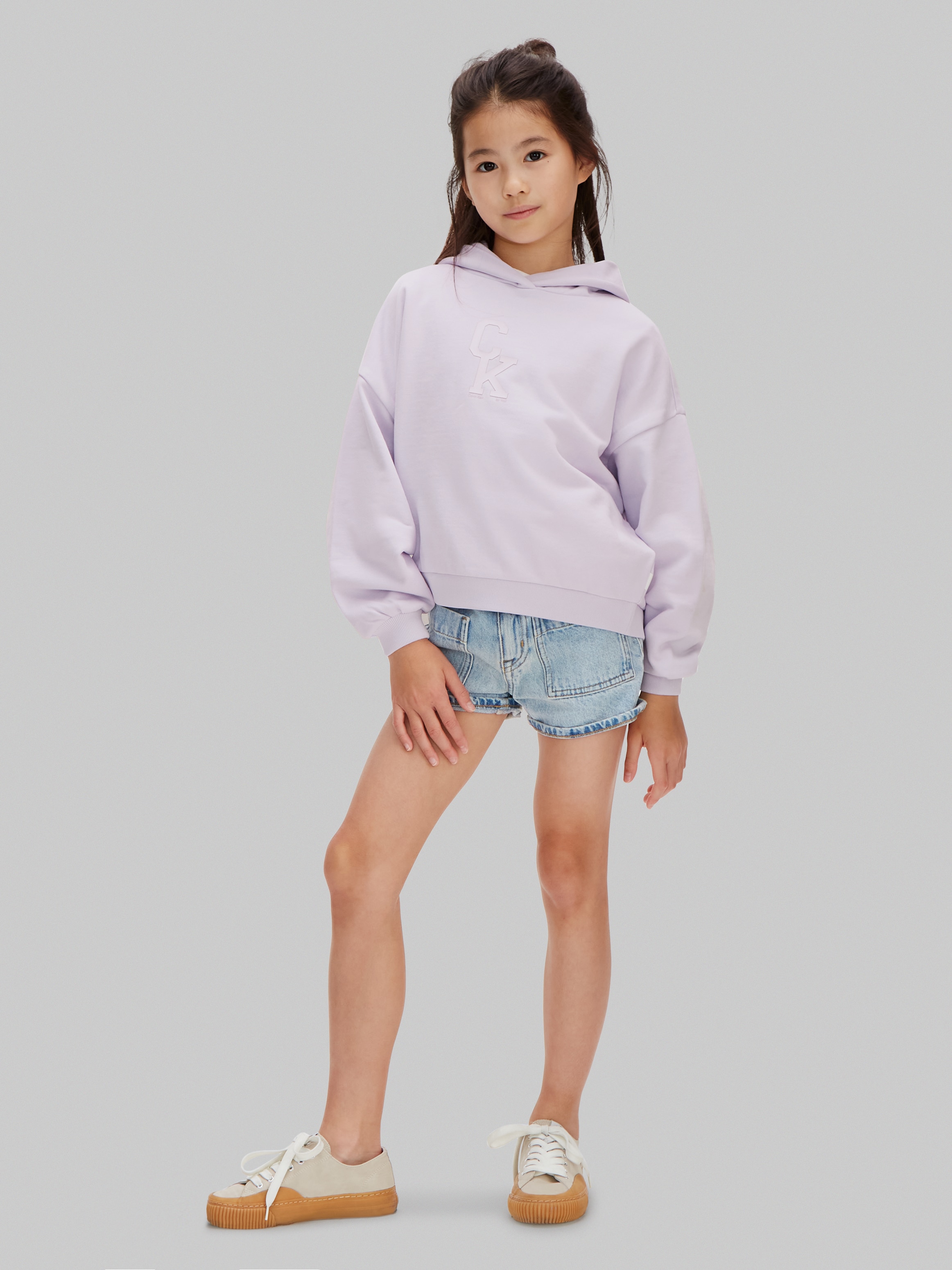 Sweatshirt com capuz Roxo-3