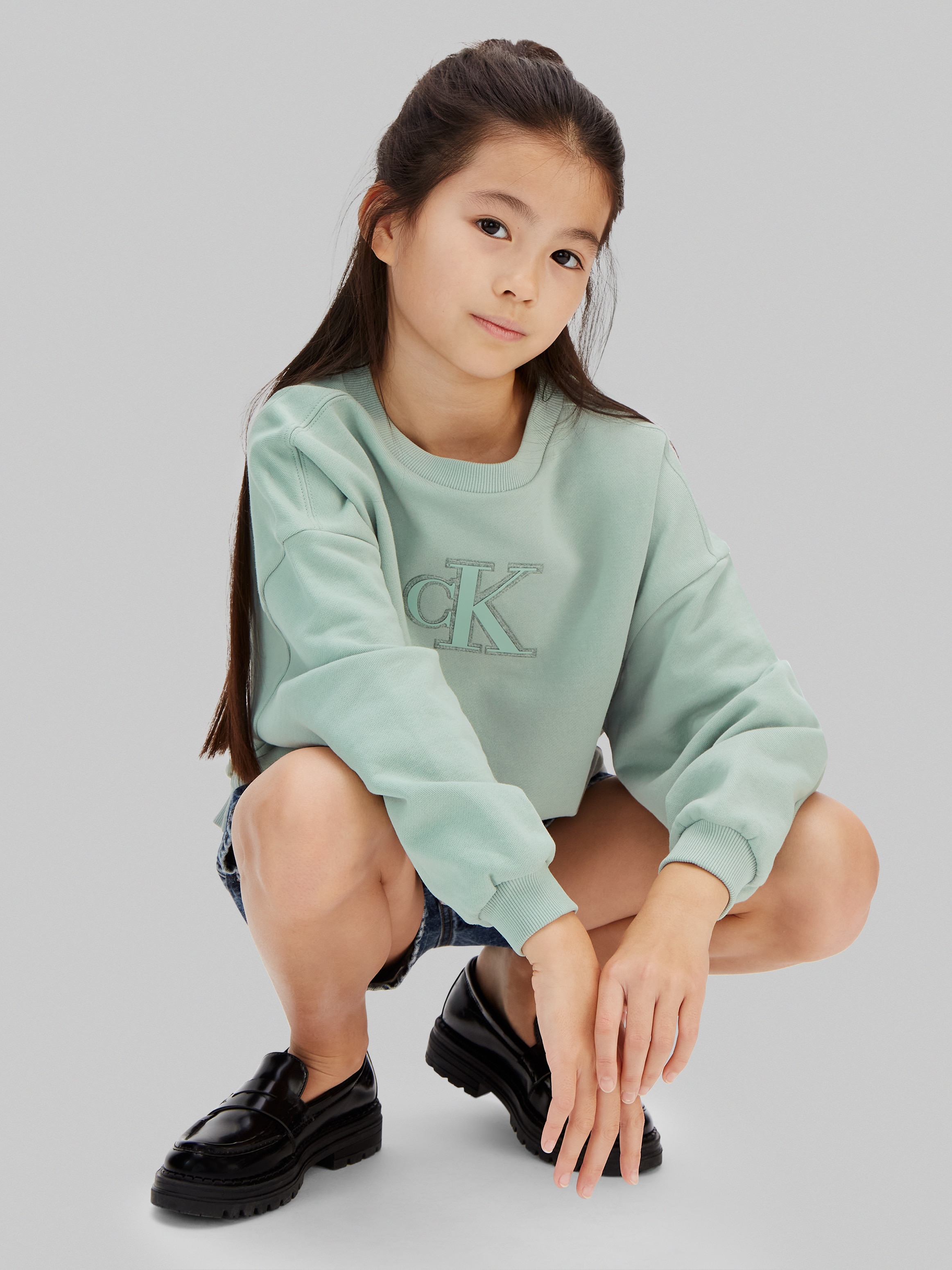 Sweatshirt com Decote Redondo Calvin Klein Verde-4