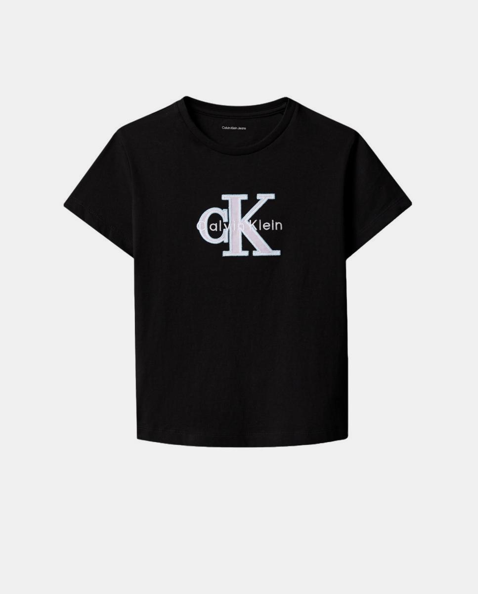 T-shirt com Ilustração Preto-6