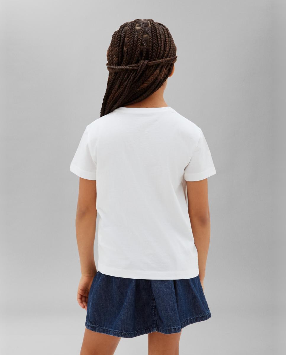 T-shirt com Ilustração Calvin Klein Branco-2