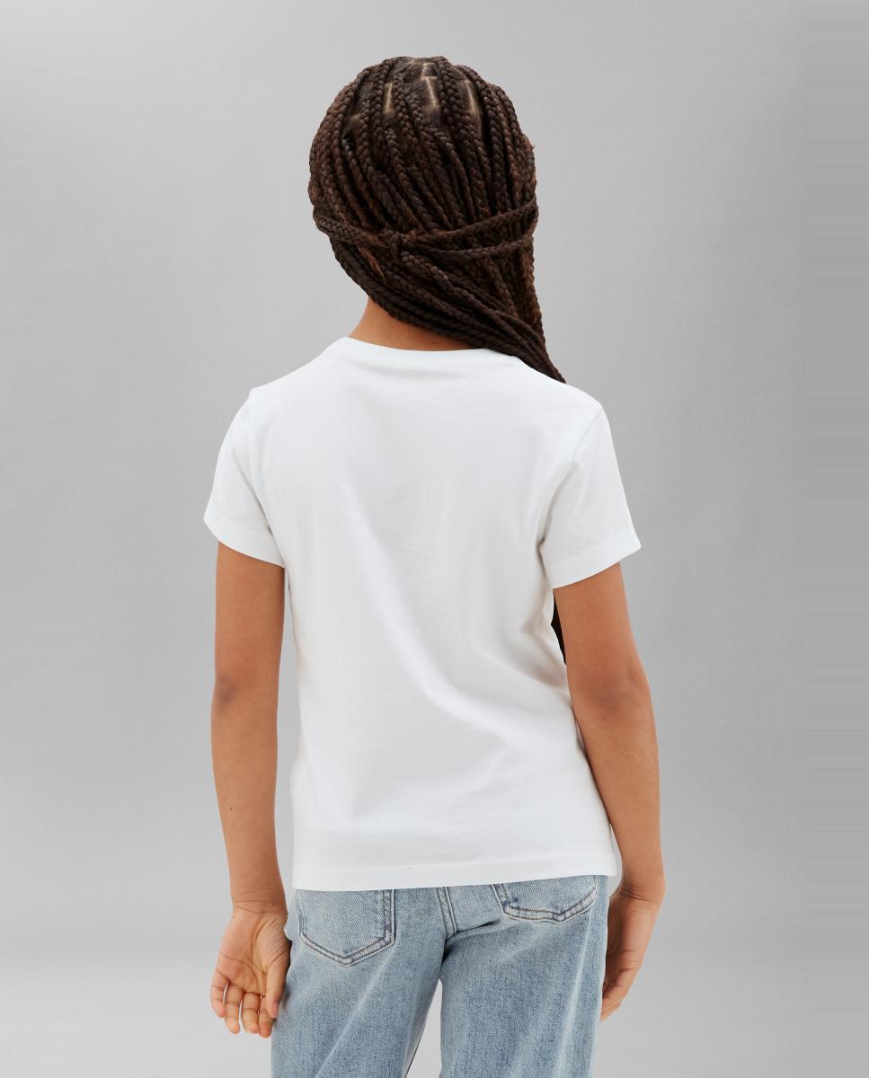 T-shirt com Ilustração Calvin Klein Branco-2