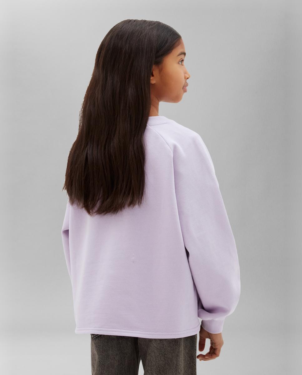 Sweatshirt de menina com logótipo Calvin Klein Roxo-2
