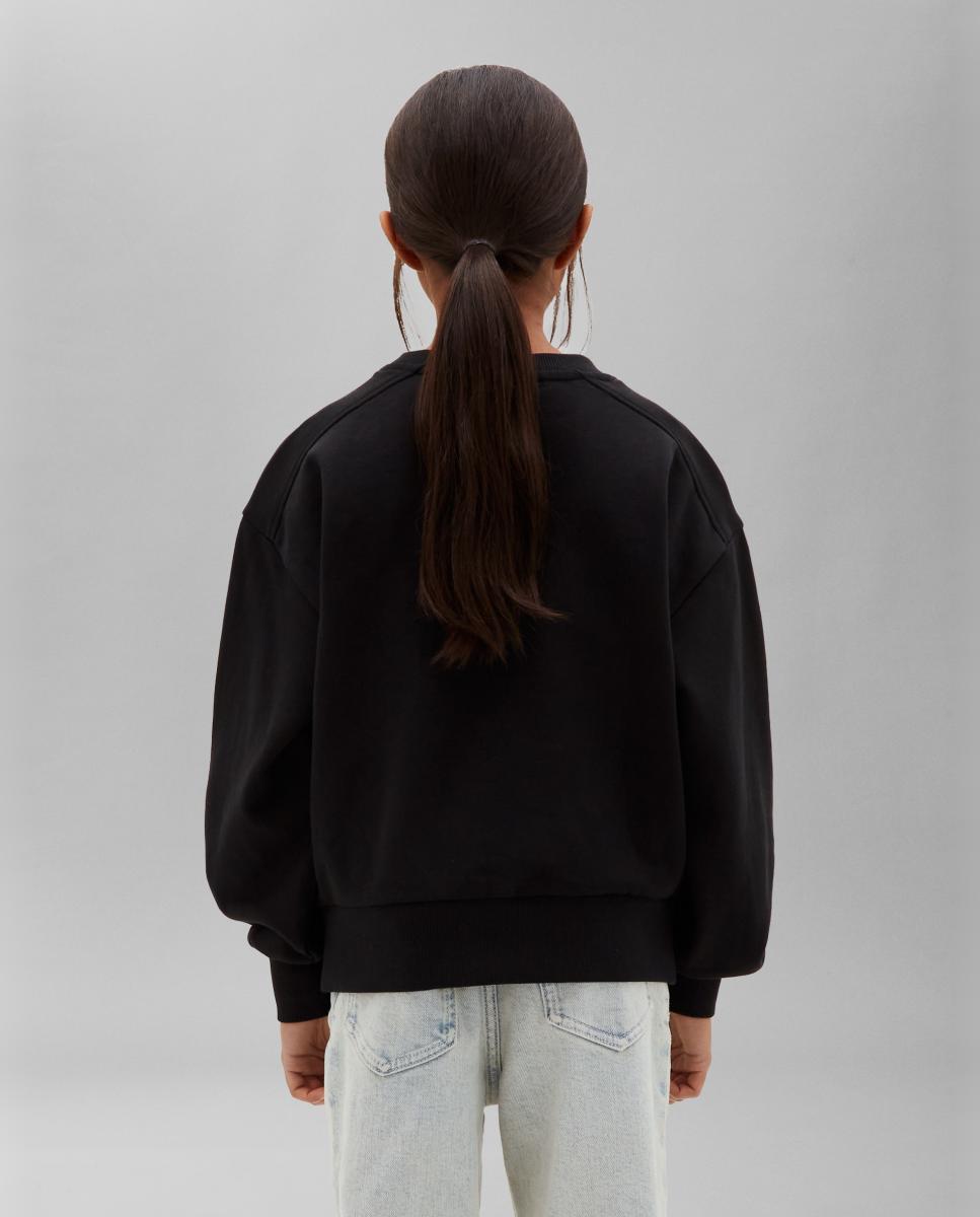 Sweatshirt de menina com logótipo Calvin Klein Preto-2