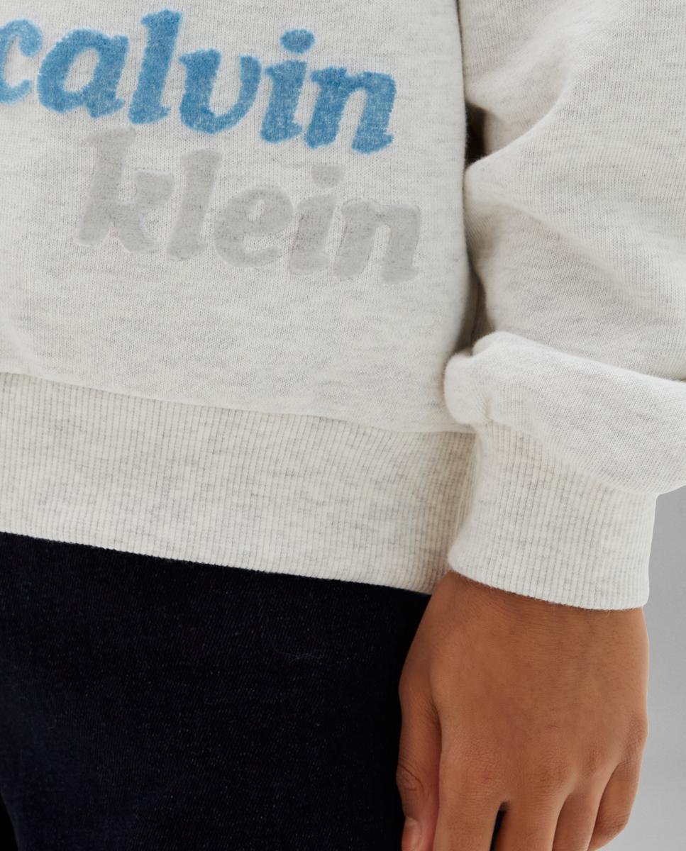 Sweatshirt com Ilustração Calvin Klein Cinzento-3