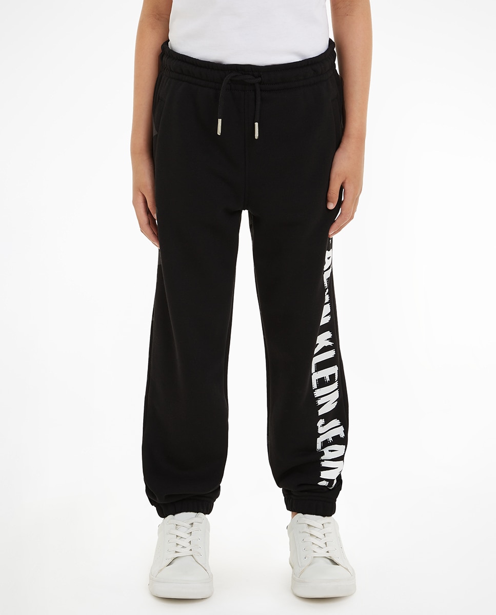 Calças desportivas pretas de menino Calvin Klein Preto-1