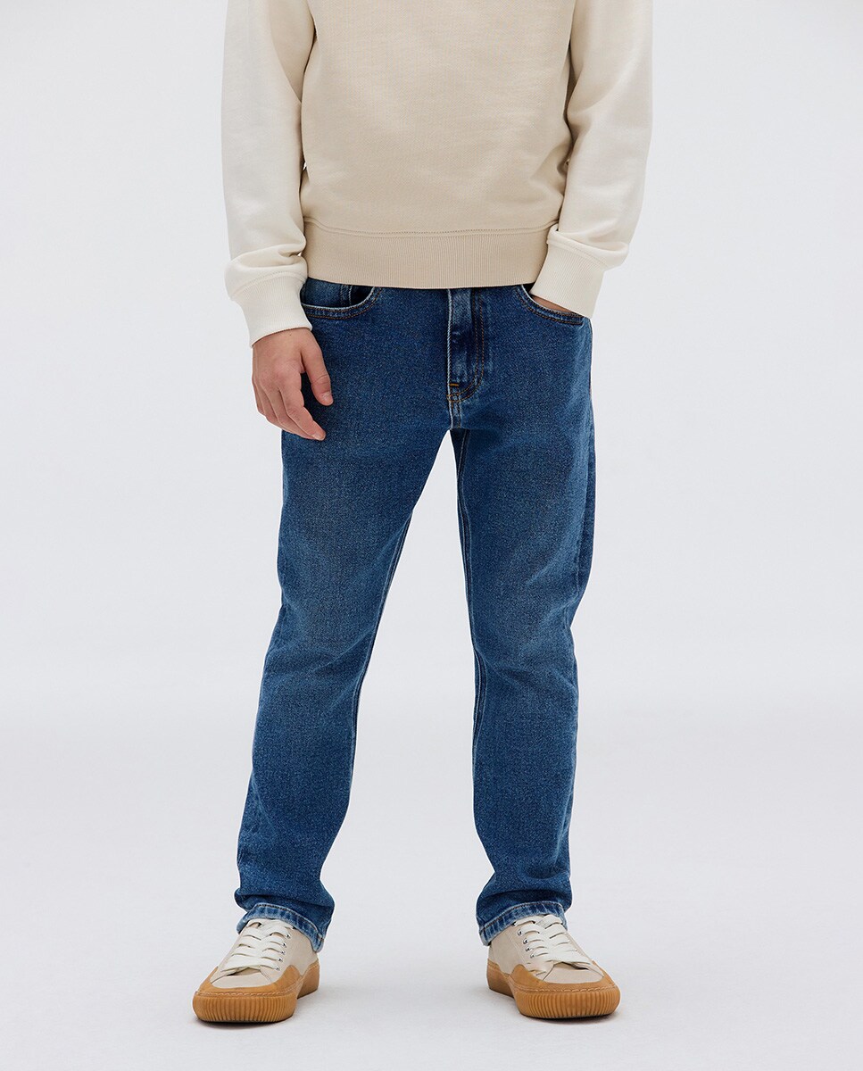 Jeans Dad Fit Azul-4