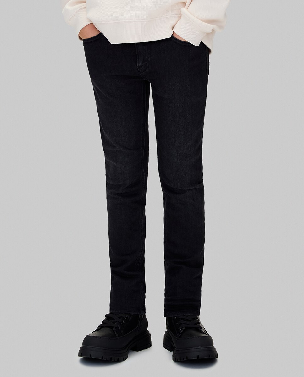 Jeans Slim Fit Calvin Klein Preto-2