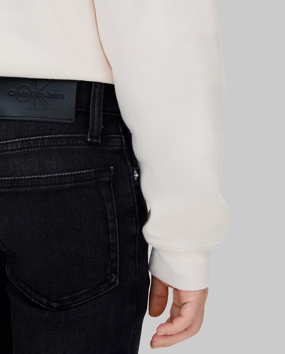 Jeans Slim Fit Calvin Klein Preto-4