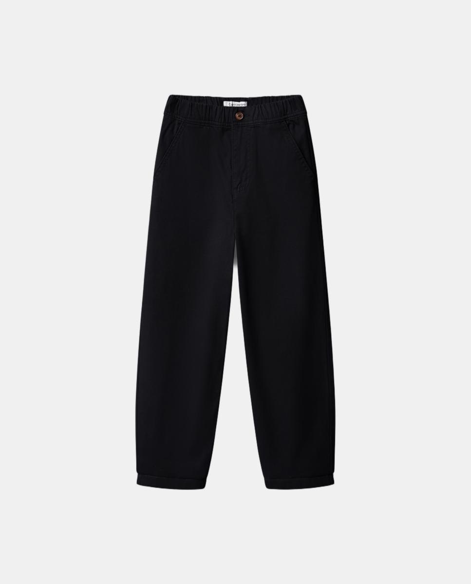 Calças Texturizadas Straight Fit Calvin Klein Preto-5