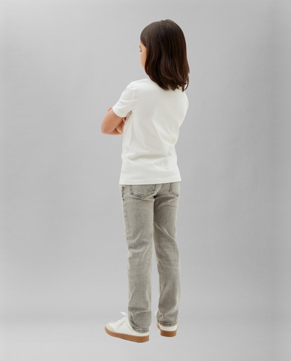Jeans Straight Fit Calvin Klein Cinzento-2