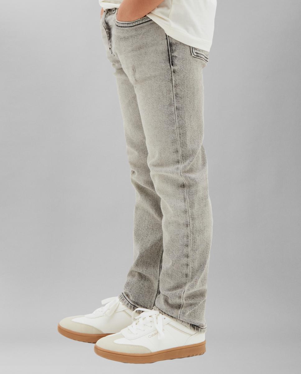 Jeans Straight Fit Calvin Klein Cinzento-3