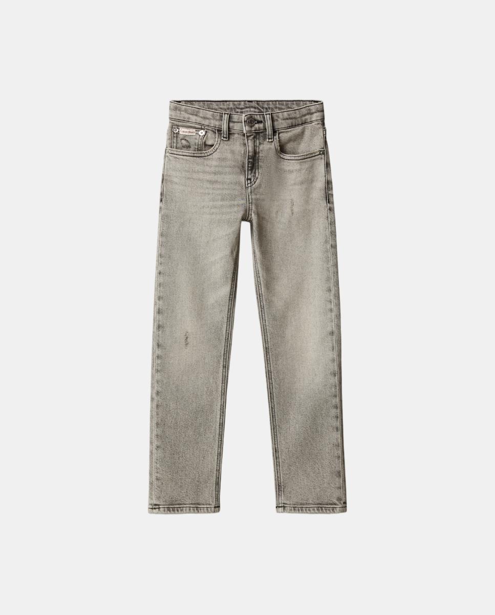 Jeans Straight Fit Calvin Klein Cinzento-5