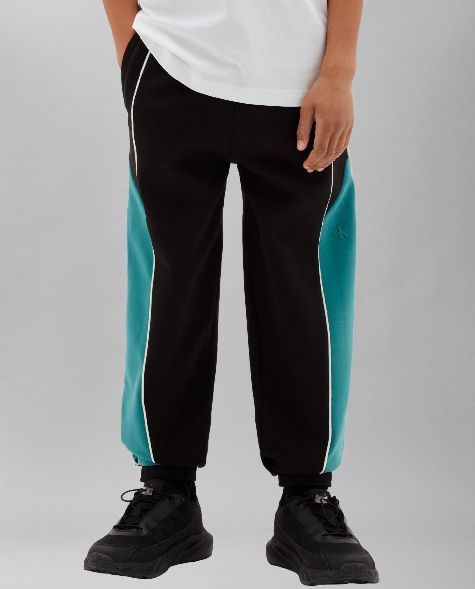 Calças de Fato de Treino com Contraste Calvin Klein Preto-2
