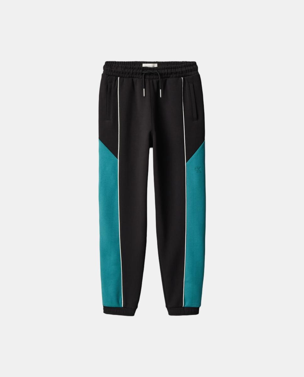 Calças de Fato de Treino com Contraste Calvin Klein Preto-5