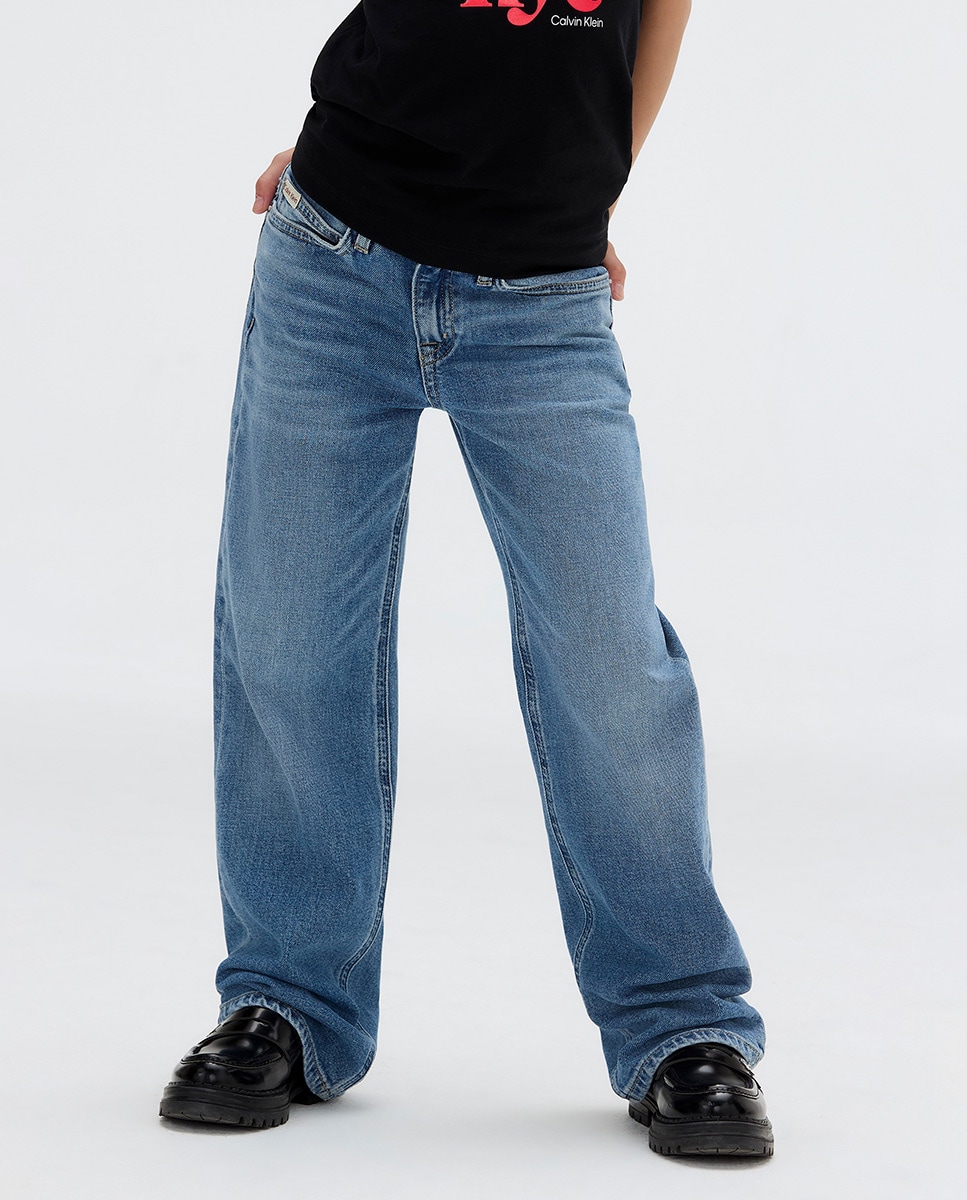 Jeans Wide Leg Azul-3