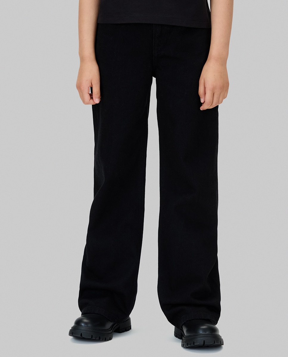 Jeans Wide Leg Preto-2