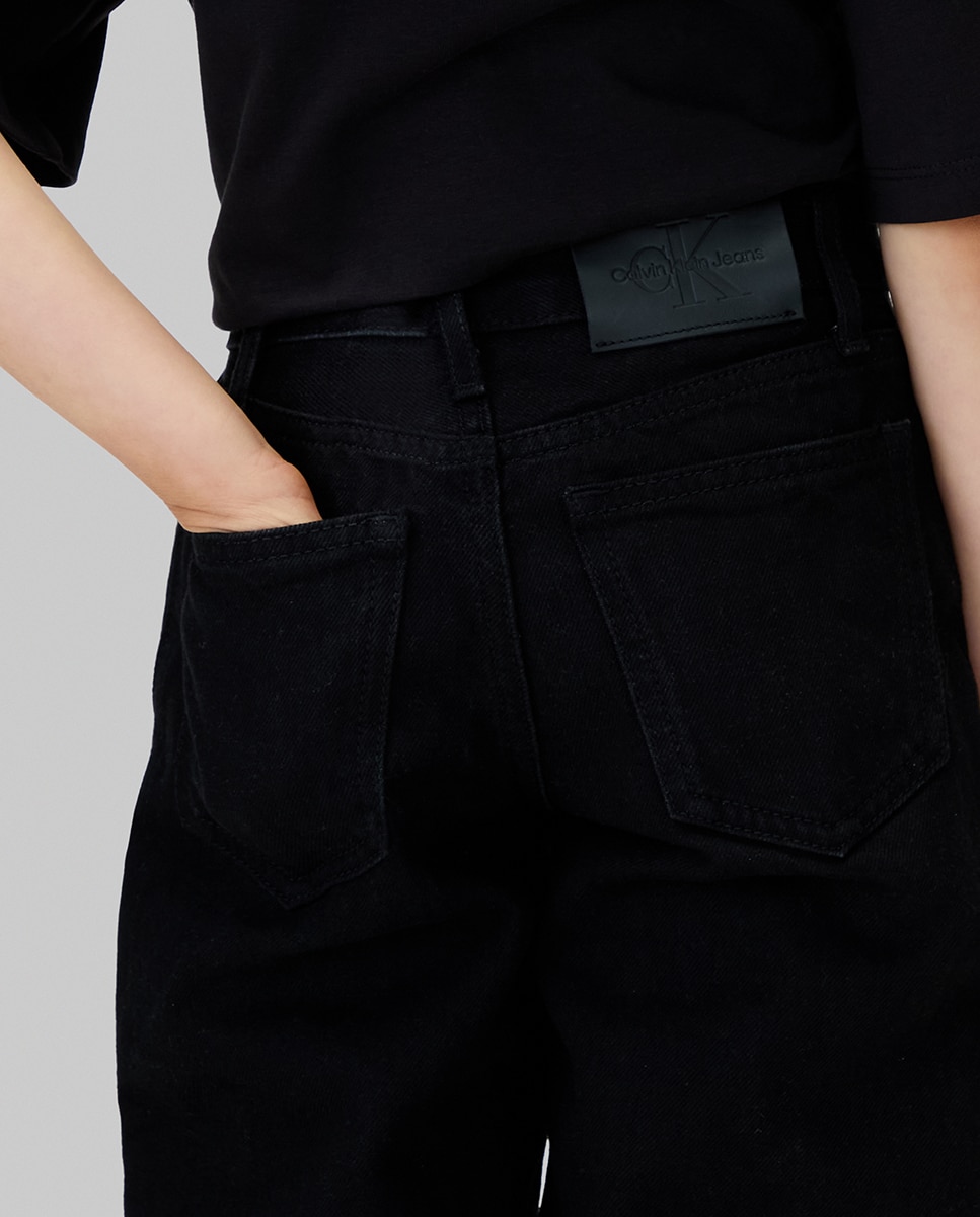 Jeans Wide Leg Preto-4