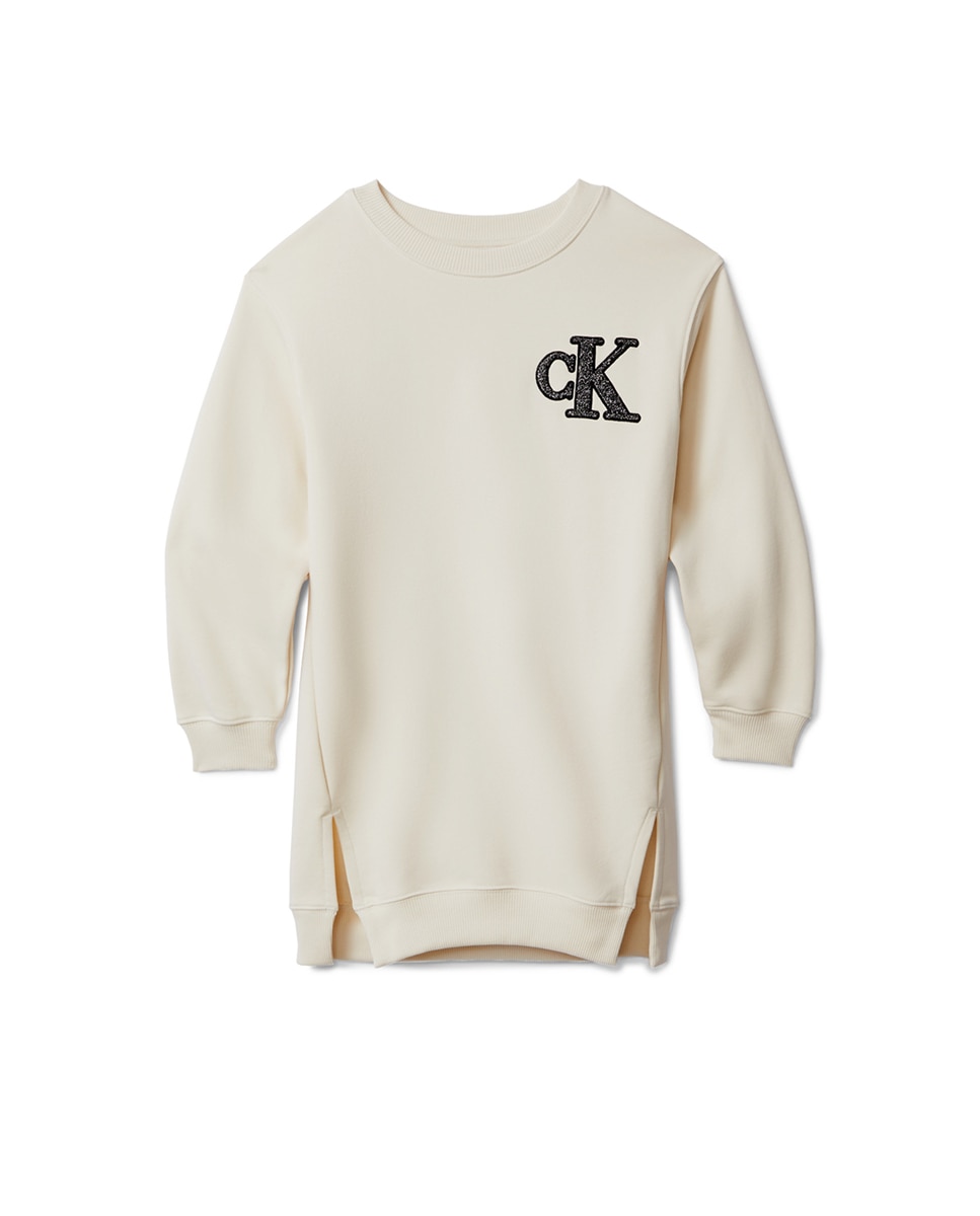 Vestido Estilo Sweatshirt Cinzento-1