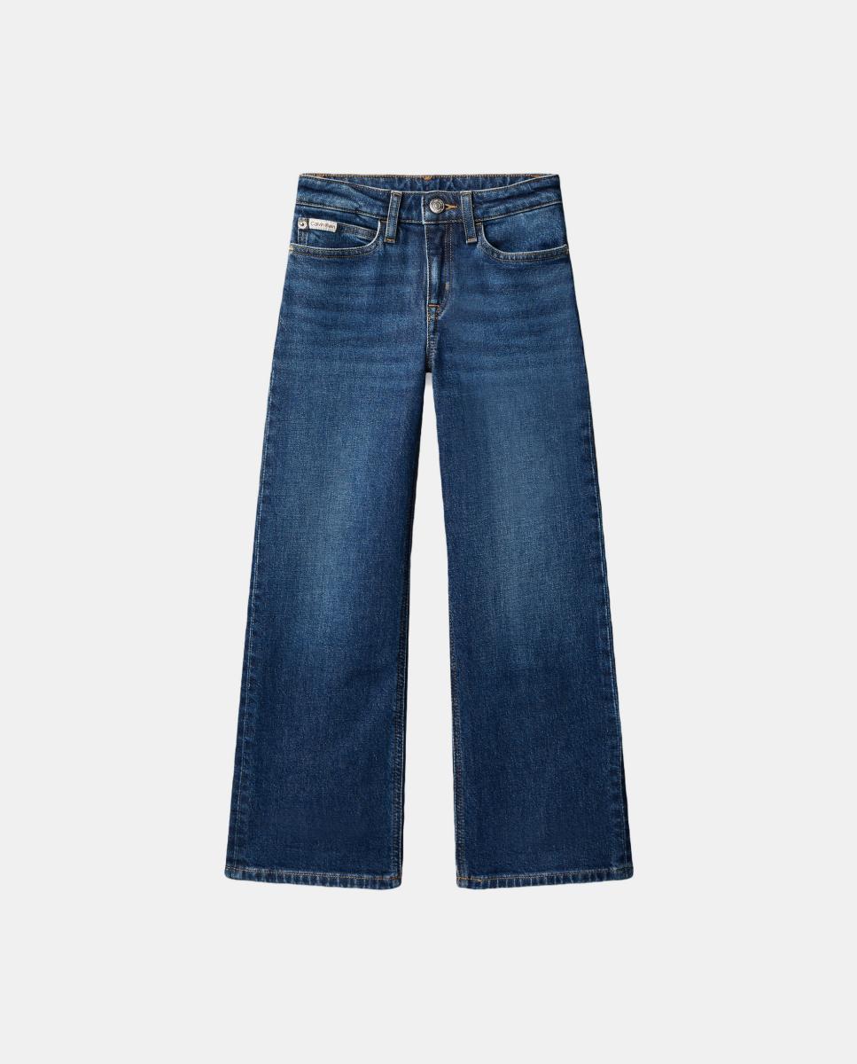 Jeans Wide Leg Azul-7