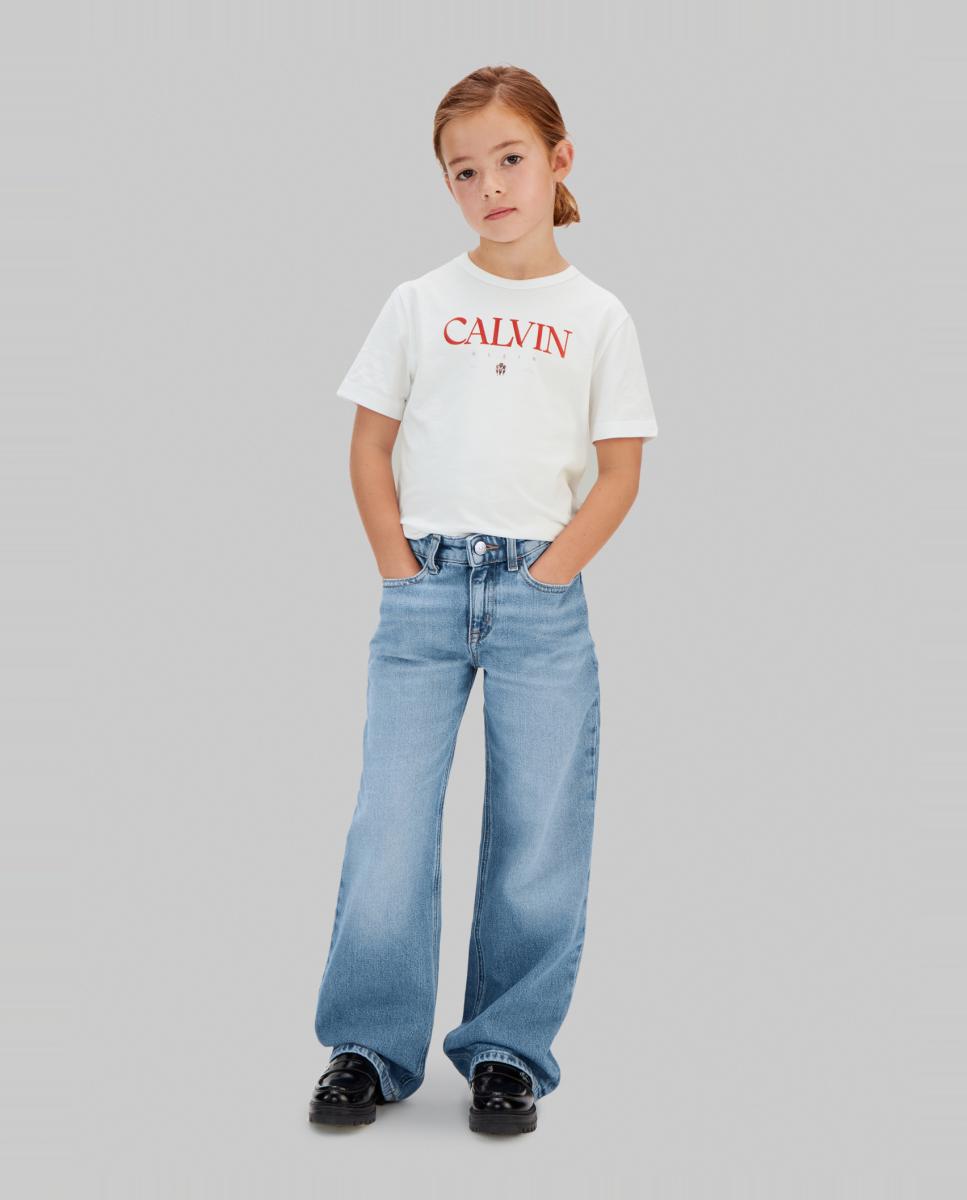 Jeans Wide Leg Calvin Klein Azul-3