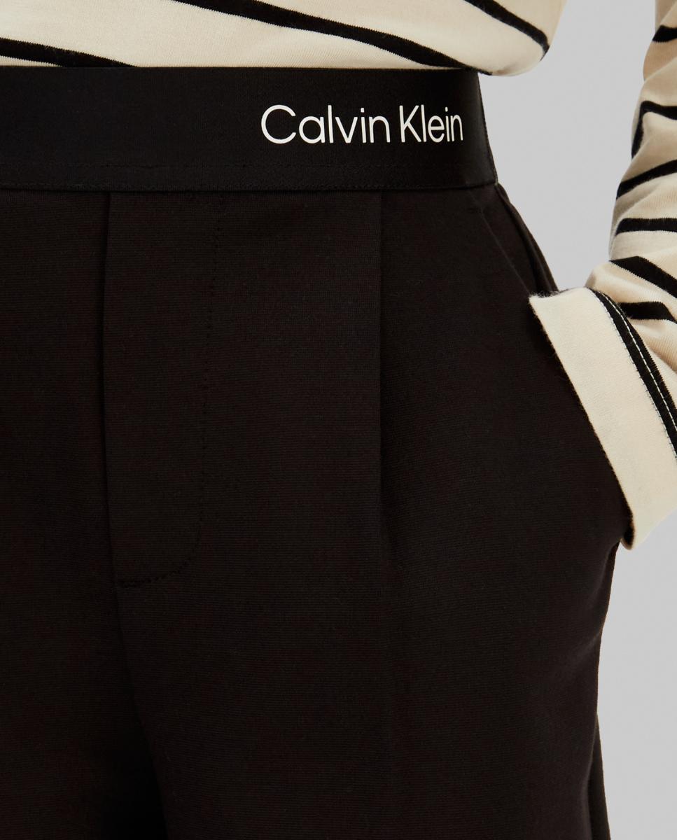 Calças de Fato de Treino com Logótipo Calvin Klein Preto-4