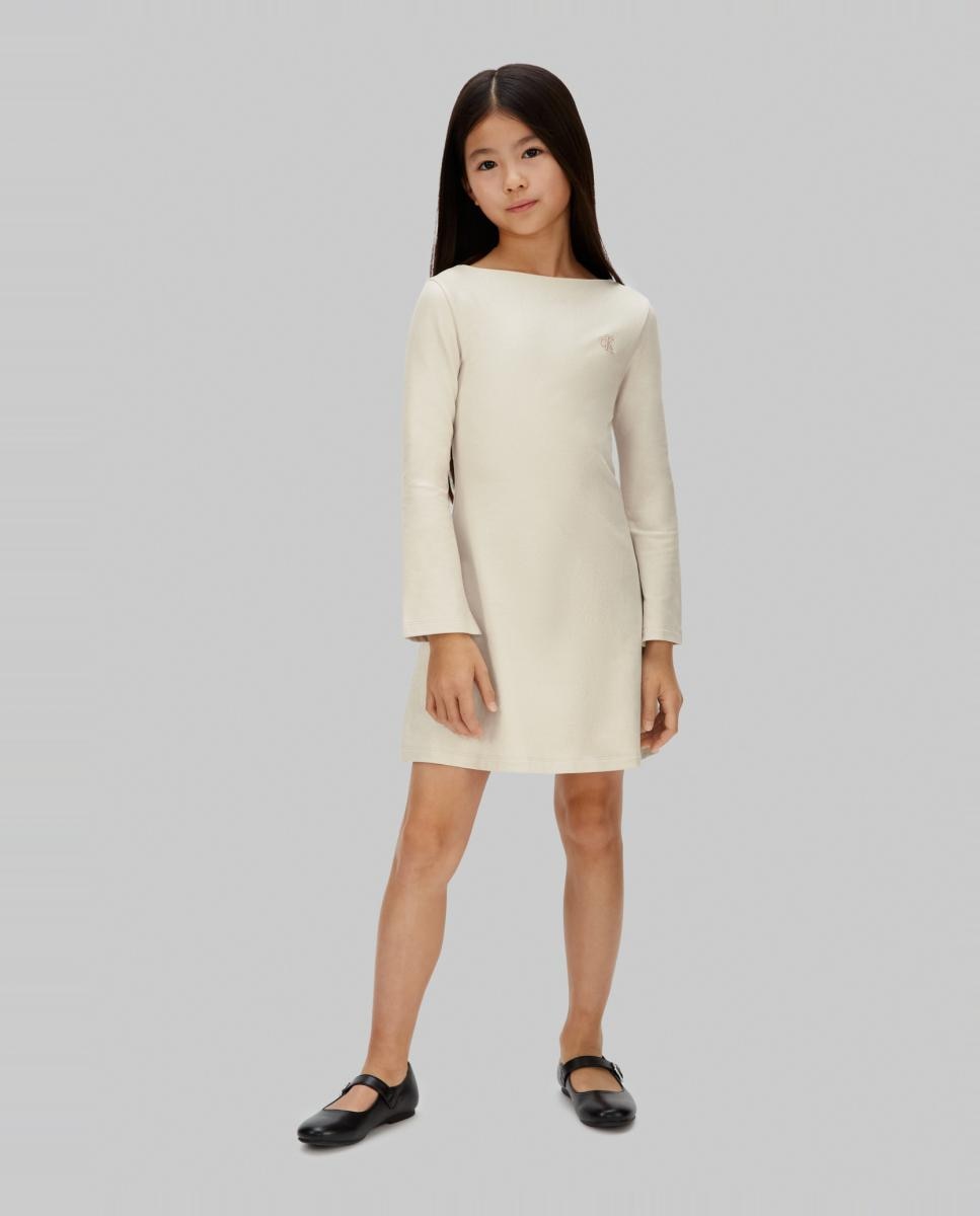 Vestido com Acabamento de Glitter Calvin Klein Rosa-1