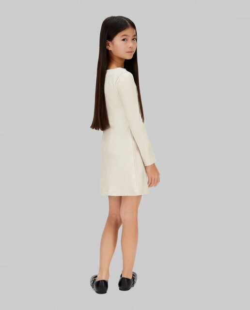 Imagen 0 de Vestido de niña con acabado glitter Rosa