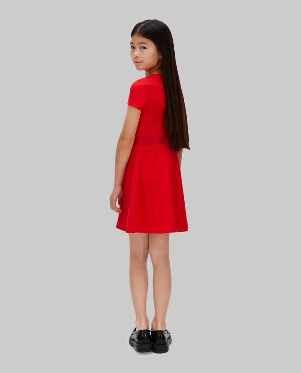 Vestido com Ilustração de Glitter Calvin Klein Vermelho-3