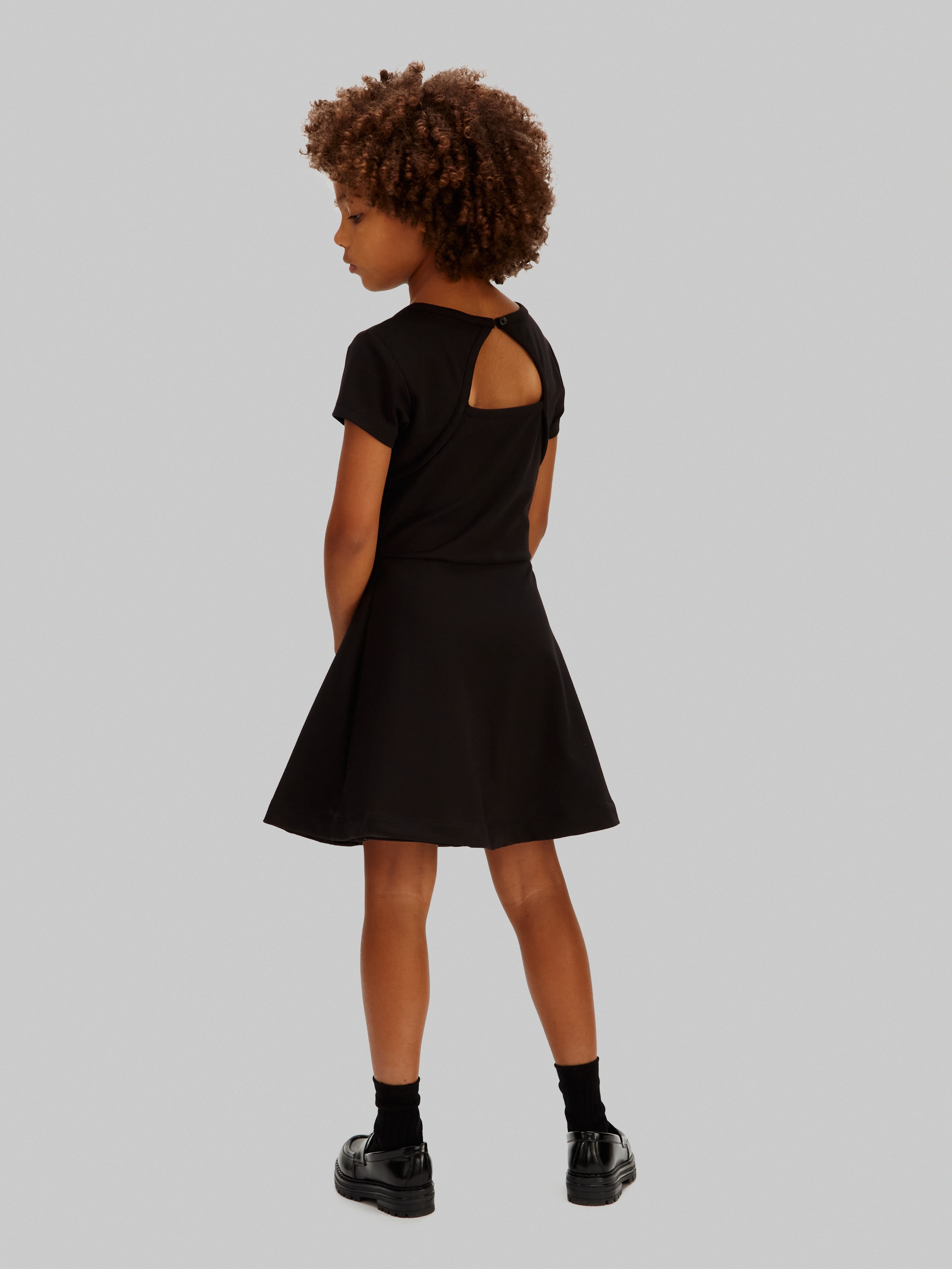 Vestido Cintado com Manga Curta Calvin Klein Preto-2