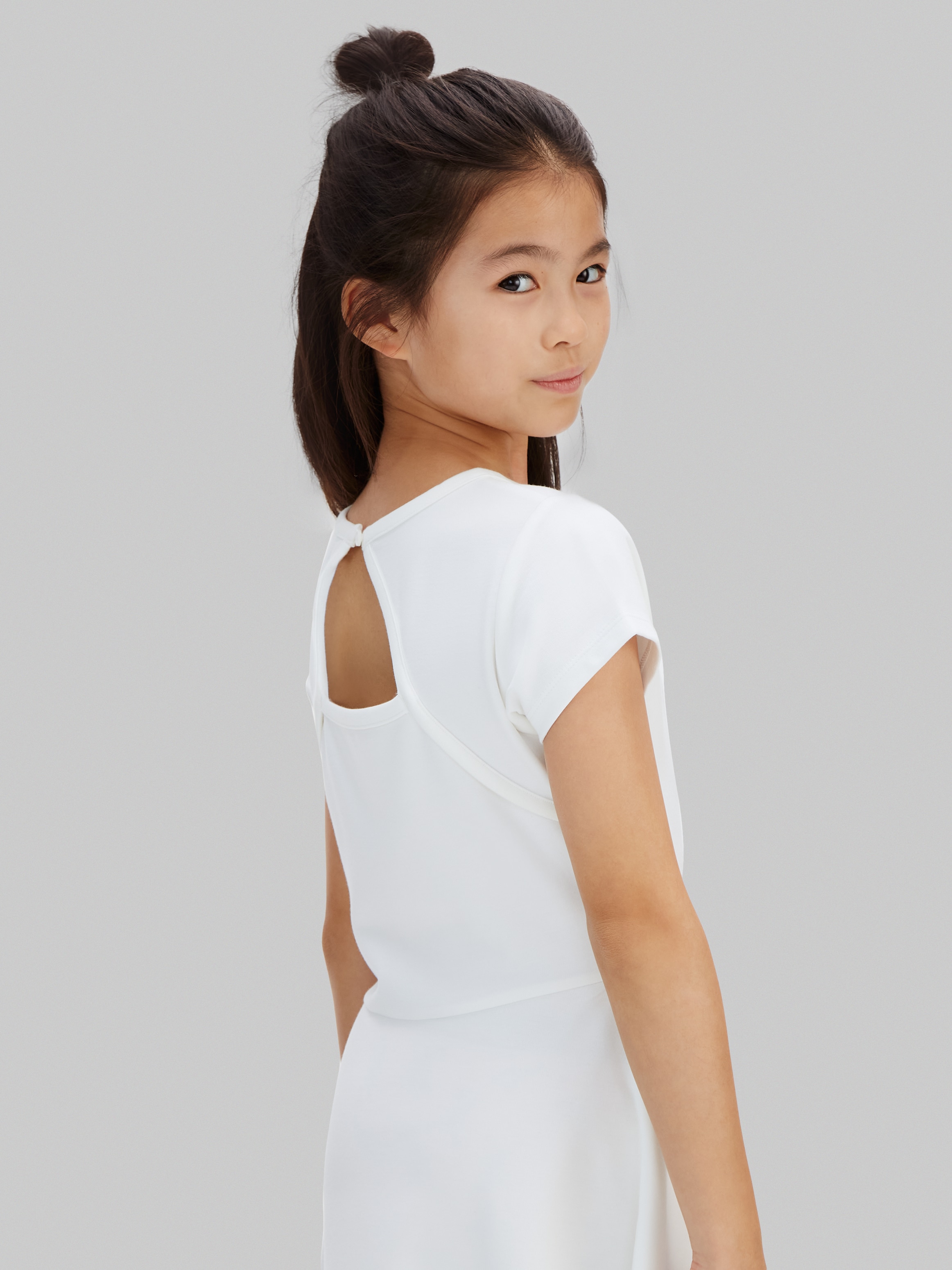 Vestido Cintado com Manga Curta Calvin Klein Branco-2