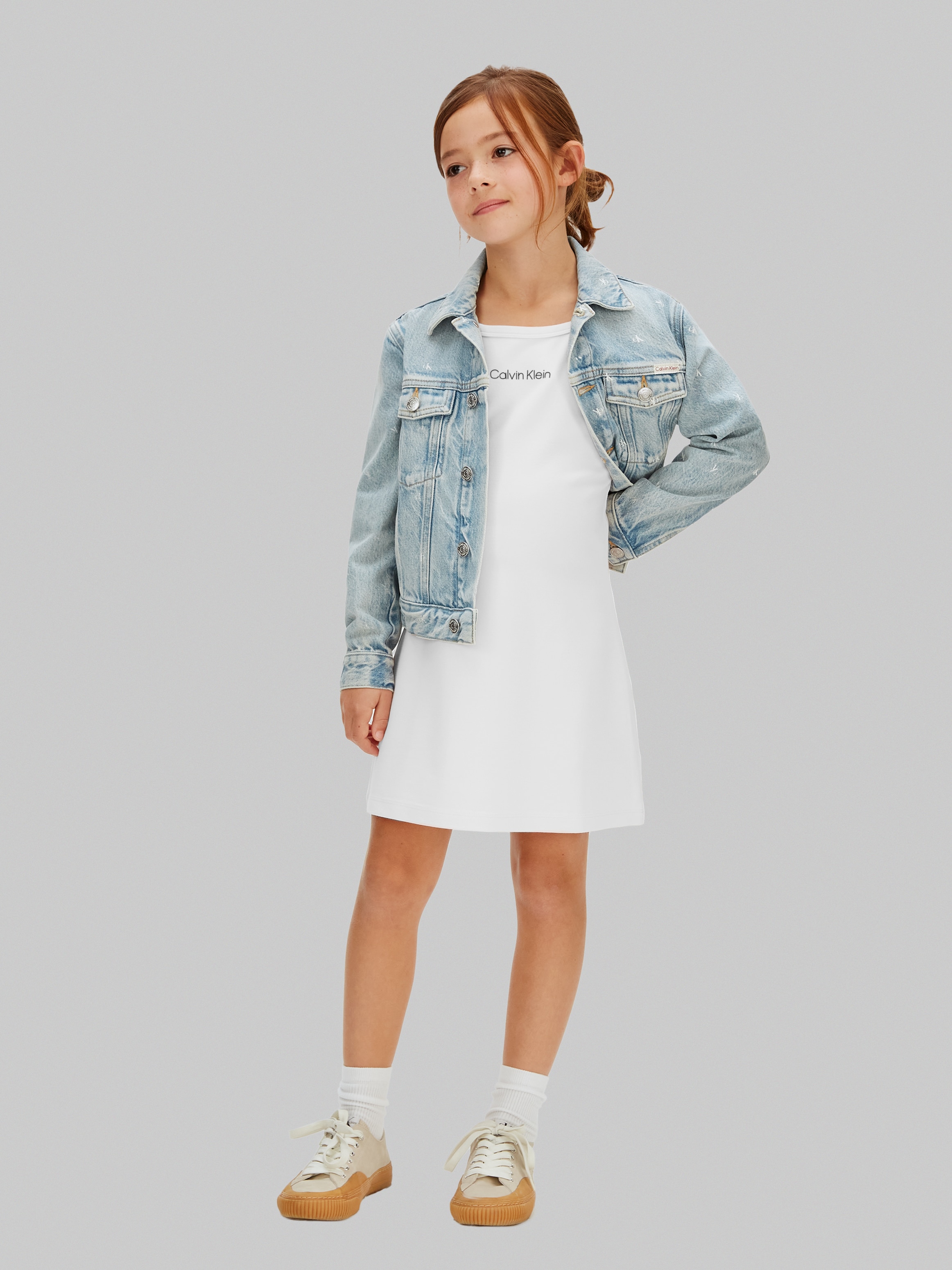Vestido de Malha com Alças Calvin Klein Branco-3