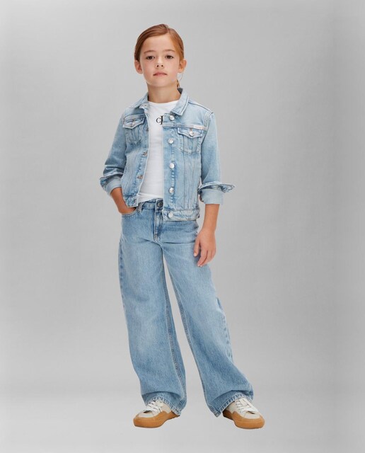 Pantalón vaquero de niña fit wide leg