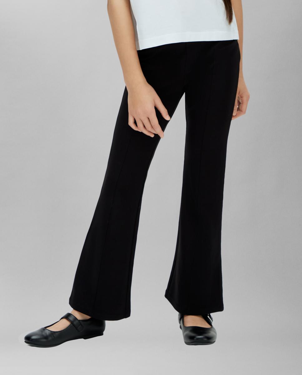 Calças de Malha Flare fit Preto-2
