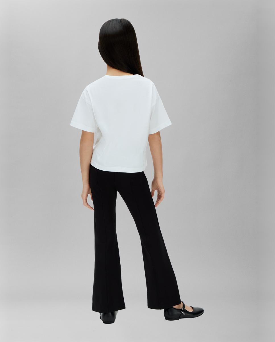 Calças de Malha Flare fit Preto-3