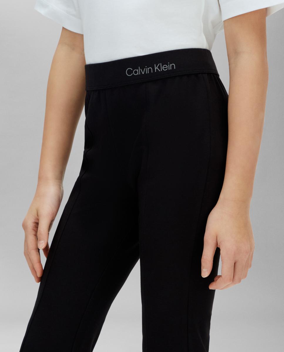 Calças de Malha Flare fit Preto-4